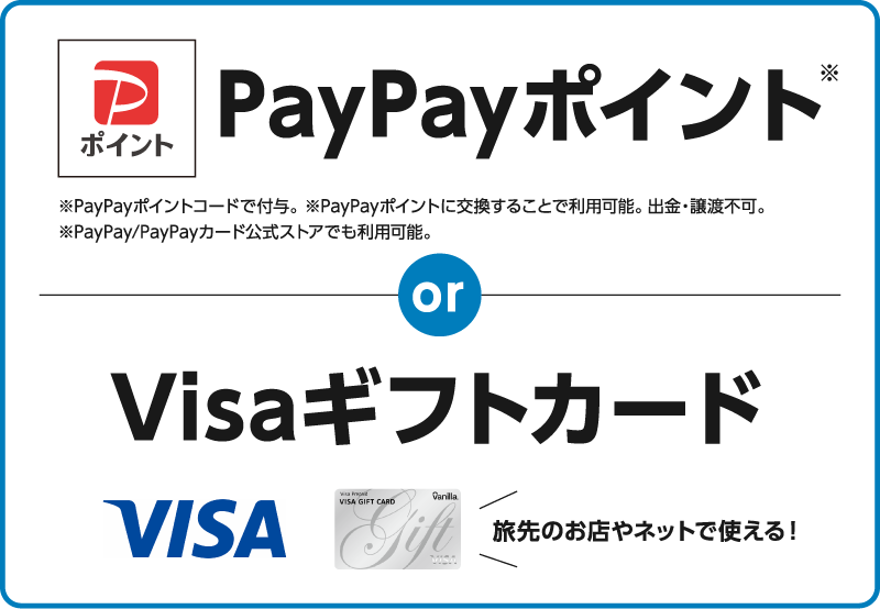 PayPayポイント or クレジットカードポイント